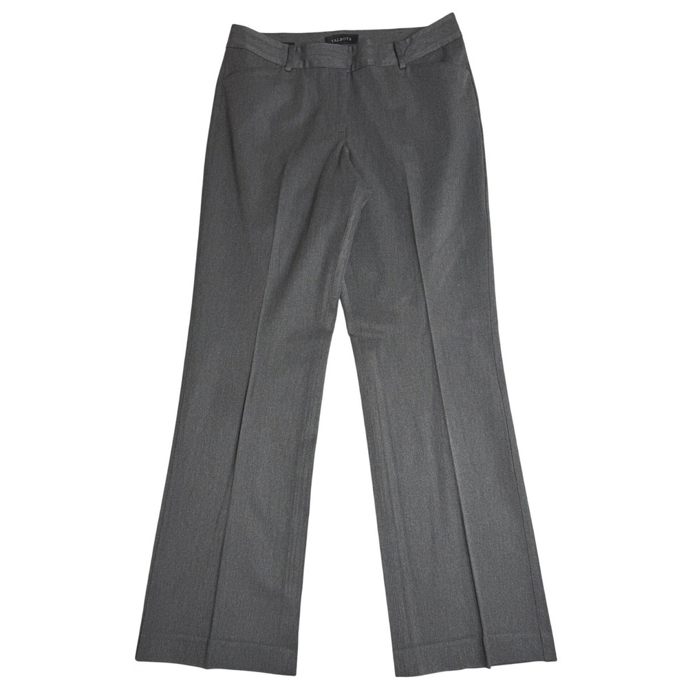 Talbots Curvy Wide Leg Dress Pants Charcoal‎ Grey Womens 8